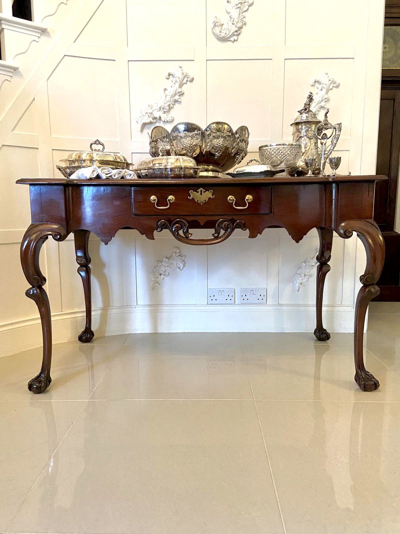 Rare 18th Century American Antique Chippendale Serving/Console Table - Image 4